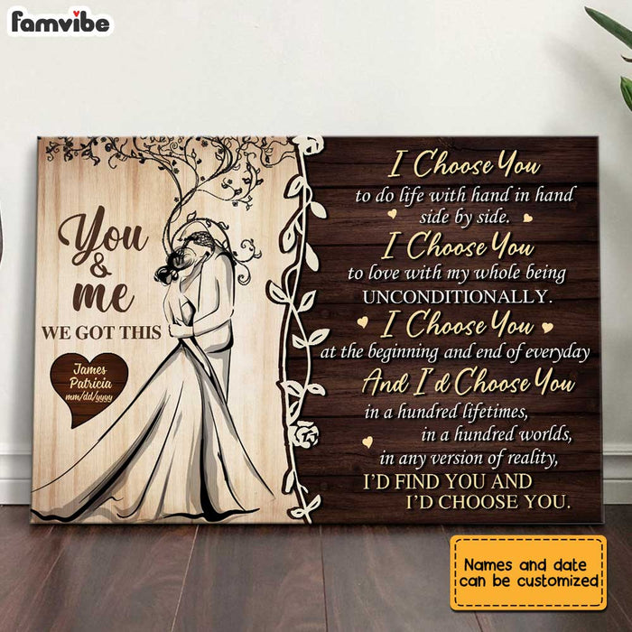 Personalized Couple I Choose you Poster JN244 32O34 1