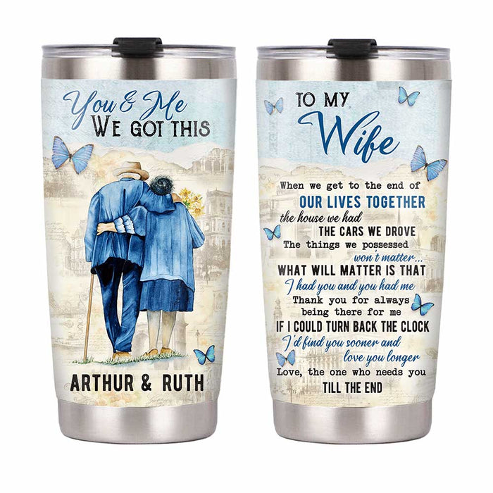 Personalized To My Wife Steel Tumbler JN242 30O31 1