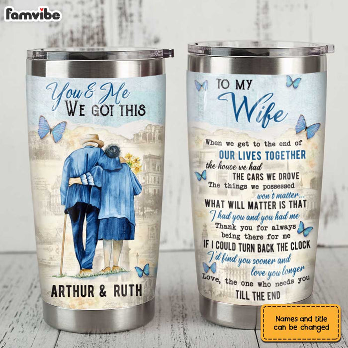 Personalized To My Wife Steel Tumbler JN242 30O31 1