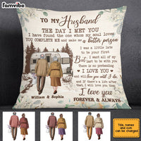 Personalized To My Husband Camping Pillow JN245 32O28 thumb 1