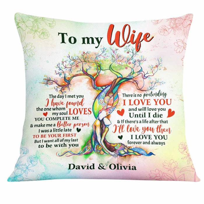 Personalized To My Wife Love Tree Pillow JN247 30O31 1