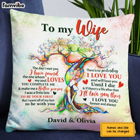 Personalized To My Wife Love Tree Pillow JN247 30O31 thumb 1