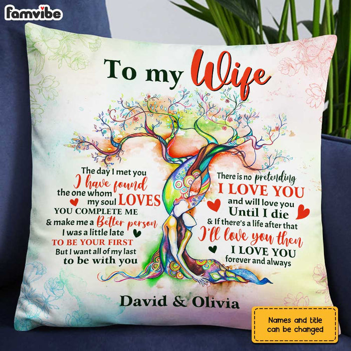 Personalized To My Wife Love Tree Pillow JN247 30O31 1