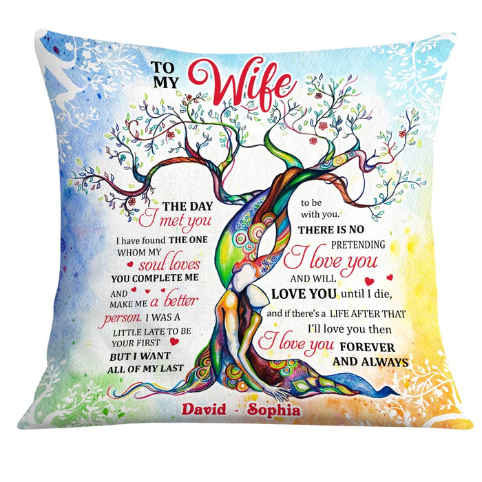 Personalized To My Wife Love Tree Pillow JN246 30O28 1