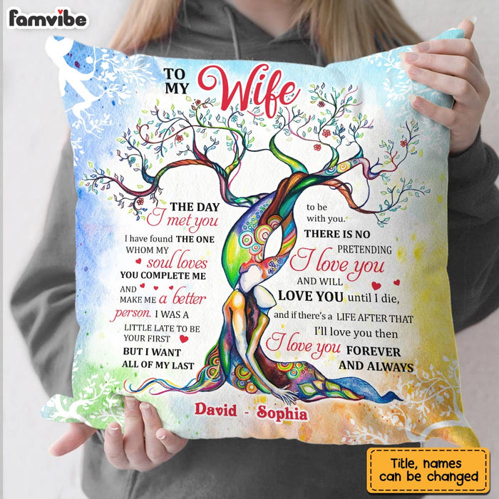Personalized To My Wife Love Tree Pillow JN246 30O28 1