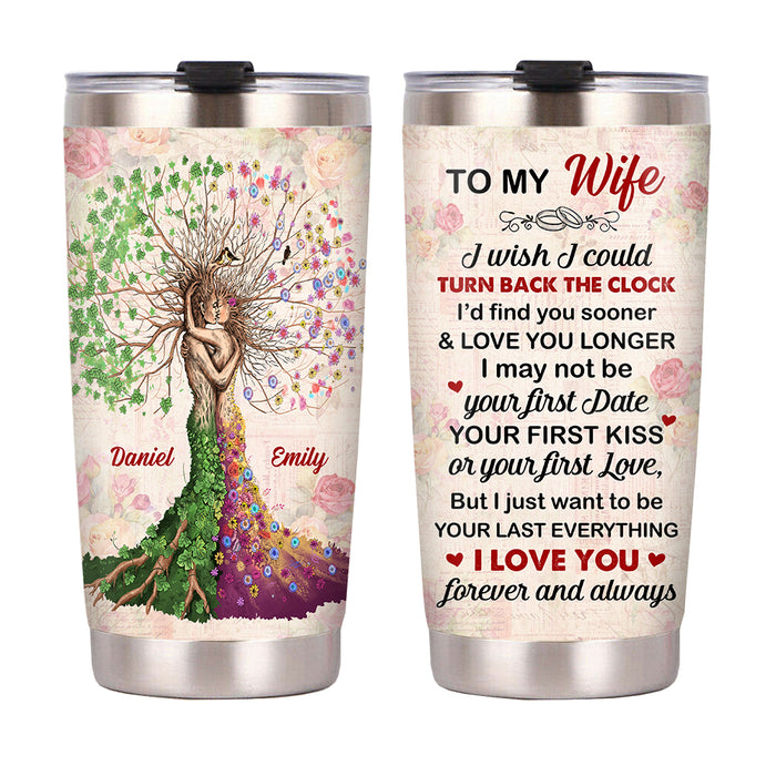 Personalized To My Wife Love Tree Steel Tumbler JN242 23O53 1