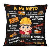 Personalized Gift For Grandson Construction Spanish Hug This Pillow 30723 thumb 1