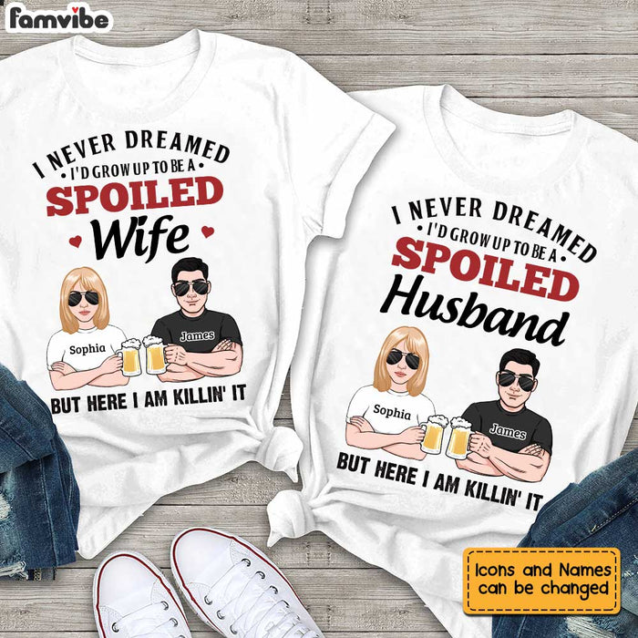 Personalized Spoiled Couple Couple T Shirt JN275 30O34 1