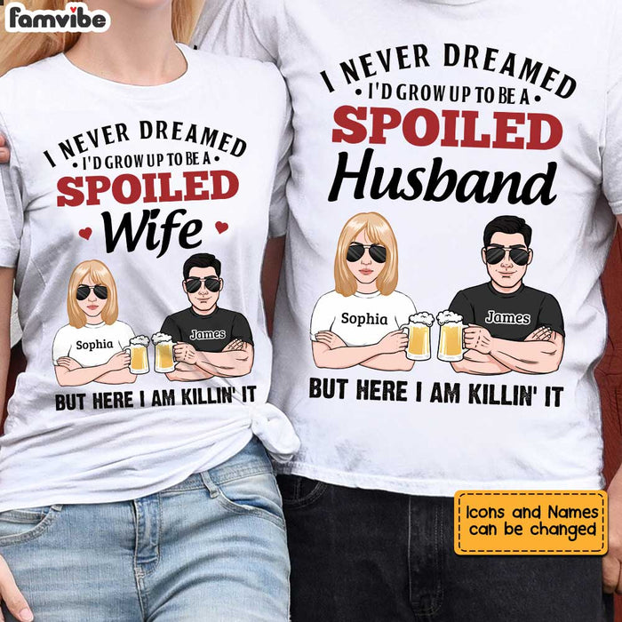 Personalized Spoiled Couple Couple T Shirt JN275 30O34 1