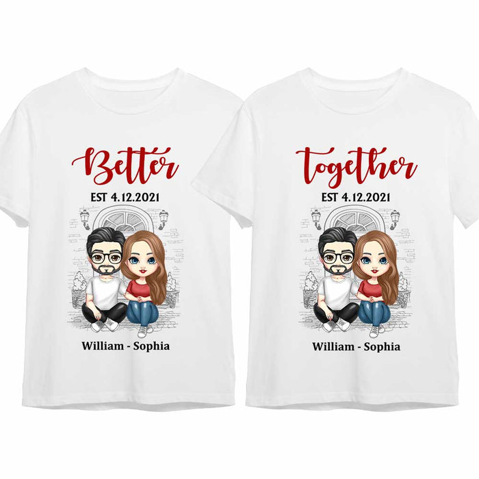 Personalized Couple Better Together Couple T Shirt JN274 30O47 1