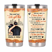 Personalized Couple The Day I Met You Steel Tumbler JN273 30O31 thumb 1