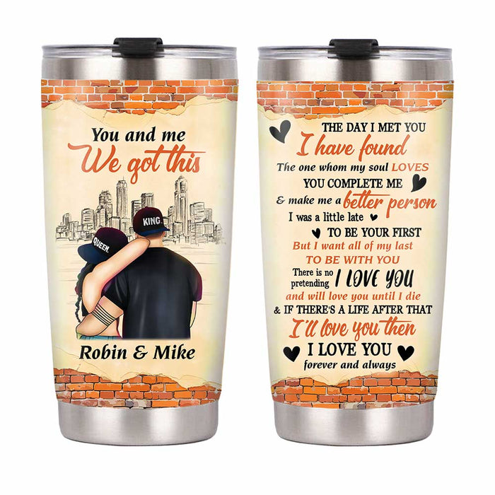 Personalized Couple The Day I Met You Steel Tumbler JN273 30O31 1