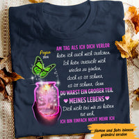 Personalized Butterflies Memorial Mom Dad Denkmal German T Shirt AP136 30O47 thumb 1