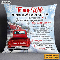 Personalized To My Wife Red Truck Pillow JN276 30O28 thumb 1