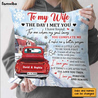 Personalized To My Wife Red Truck Pillow JN276 30O28 thumb 1