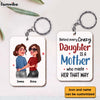 Personalized Gift for Mother's Day Behind A Crazy Daughter Wood Keychain 24750 1