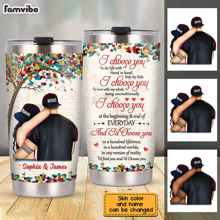 Personalized Couple I Choose You Steel Tumbler JN276 23O28 1