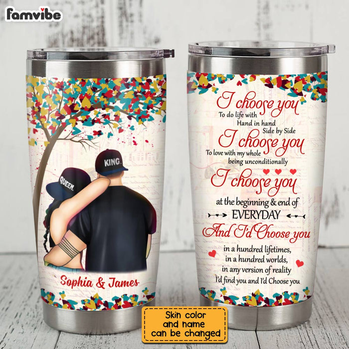 Personalized Couple I Choose You Steel Tumbler JN276 23O28 1
