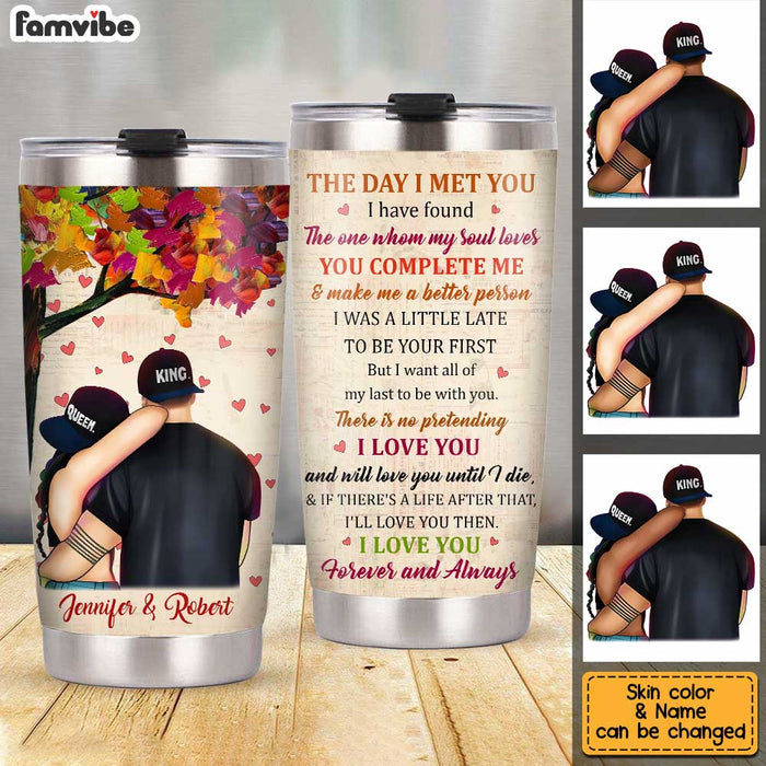Personalized Couple The Day Steel Tumbler JN271 23O34 1