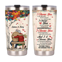 Personalized Old Couple I Choose You Steel Tumbler JN272 23O53 thumb 1