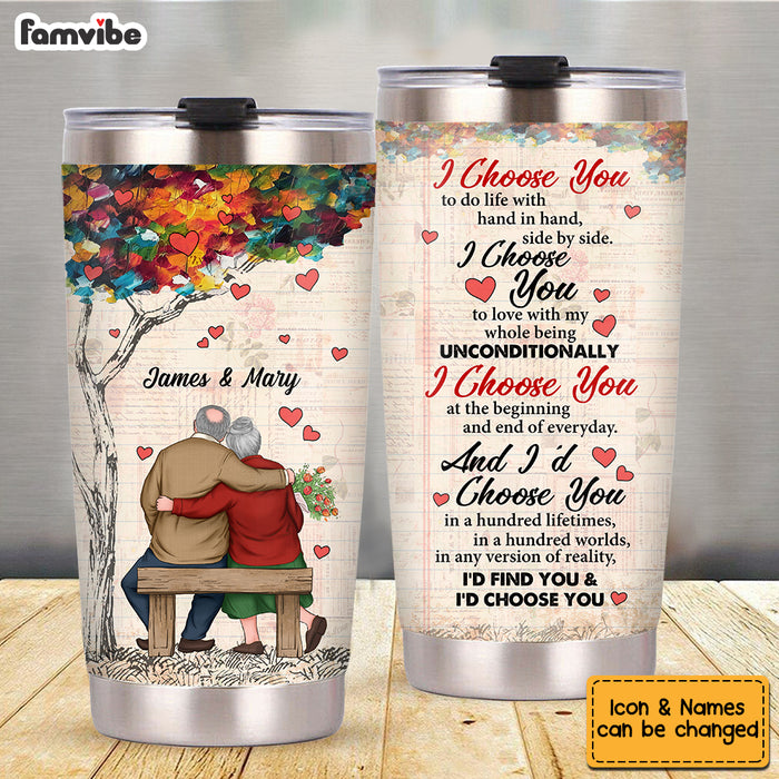 Personalized Old Couple I Choose You Steel Tumbler JN272 23O53 1