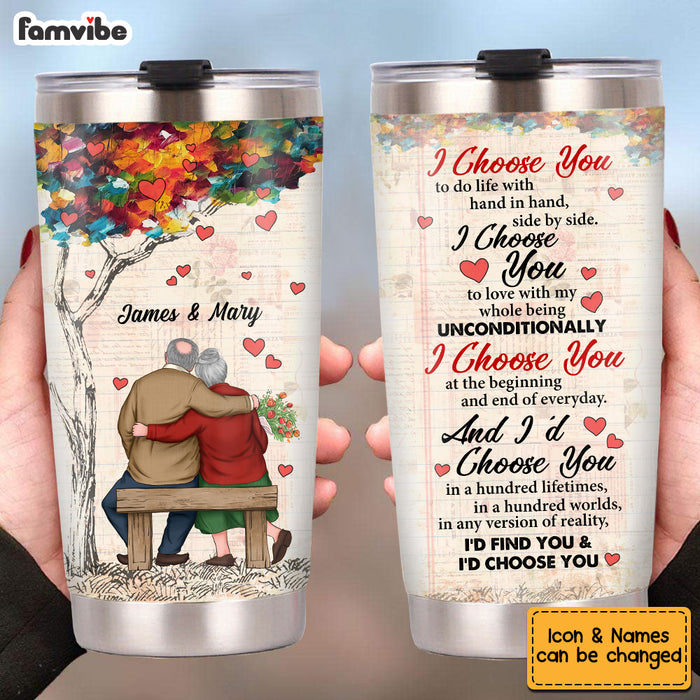 Personalized Old Couple I Choose You Steel Tumbler JN272 23O53 1