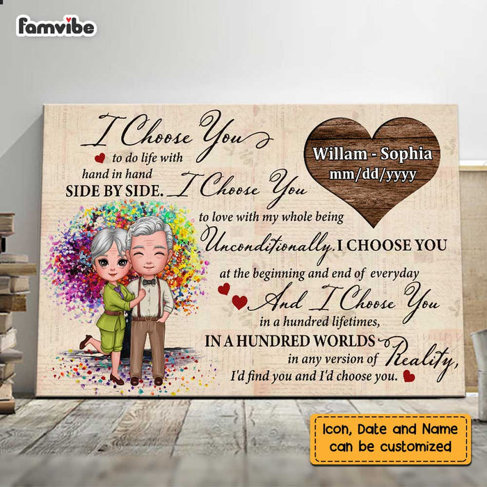 Personalized Old Couple I Choose You Poster JN275 23O47 1