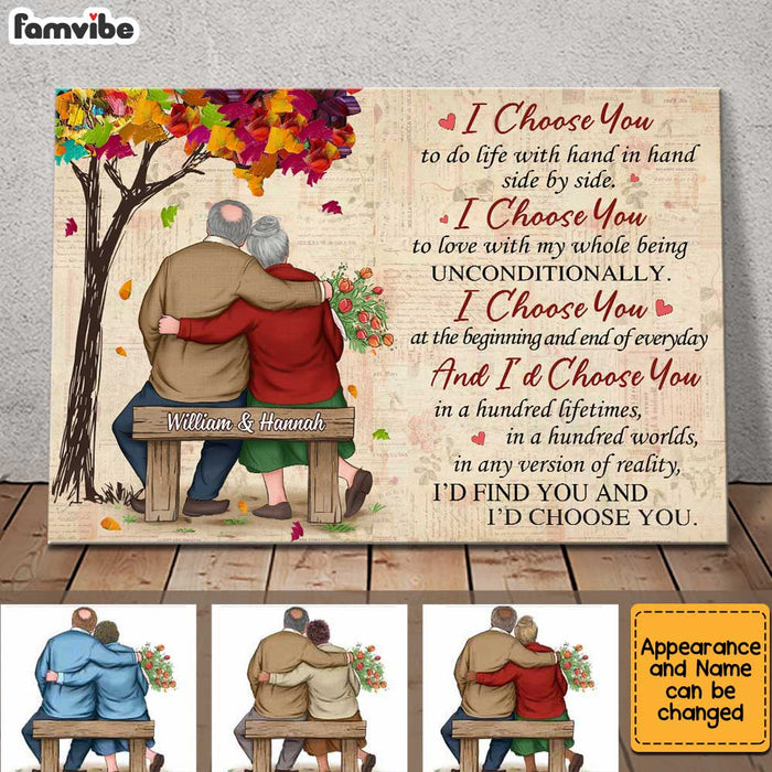 Personalized Old Couple I Choose You Poster JN274 23O34 1
