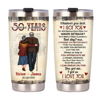 Personalized Anniversary We're A Team Steel Tumbler JN283 32O53 thumb 1