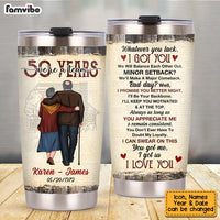 Personalized Anniversary We're A Team Steel Tumbler JN283 32O53 thumb 1