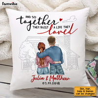 Personalized Couple Anniversary Pillow JN282 85O53 thumb 1