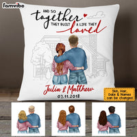 Personalized Couple Anniversary Pillow JN282 85O53 thumb 1