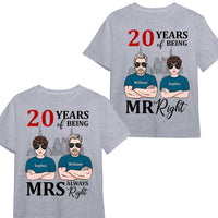 Personalized Couple MR Right MRS Always Right Couple T Shirt JN281 58O28 thumb 1