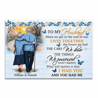 Personalized To My Husband Floral Wood Poster JN283 30O34 thumb 1