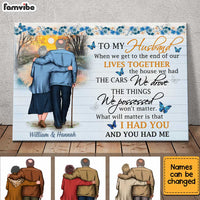 Personalized To My Husband Floral Wood Poster JN283 30O34 thumb 1