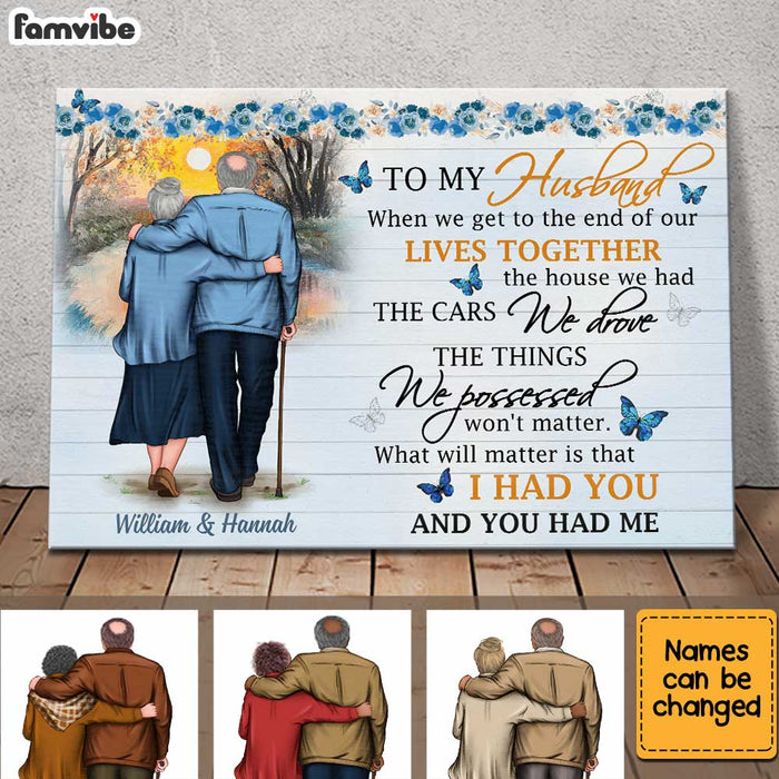 Personalized To My Husband Floral Wood Poster JN283 30O34 1