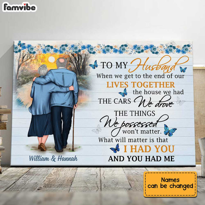 Personalized To My Husband Floral Wood Poster JN283 30O34 1