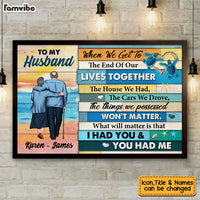 Personalized To My Husband Old Couple Poster JN302 58O53 thumb 1