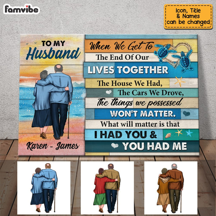 Personalized To My Husband Old Couple Poster JN302 58O53 1