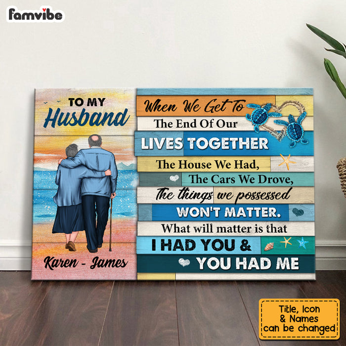 Personalized To My Husband Old Couple Poster JN302 58O53 1