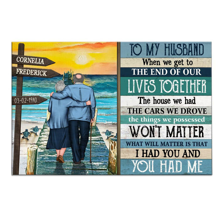 Personalized To My Husband Old Couple Poster JN294 58O31 1