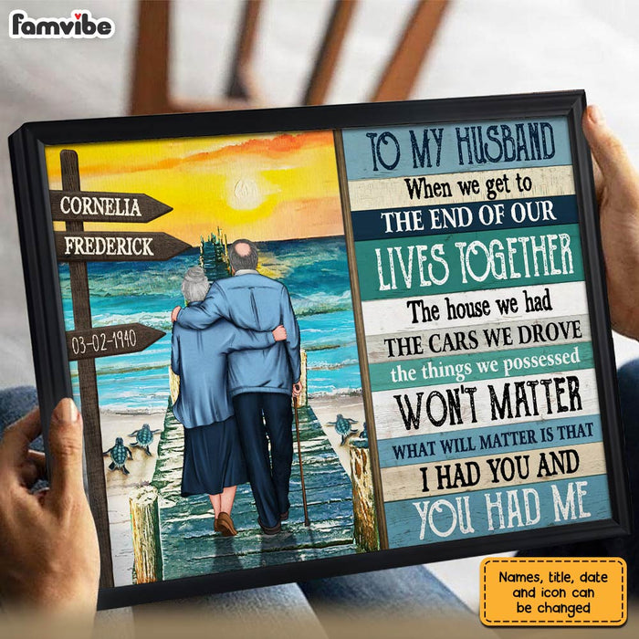 Personalized To My Husband Old Couple Poster JN294 58O31 1