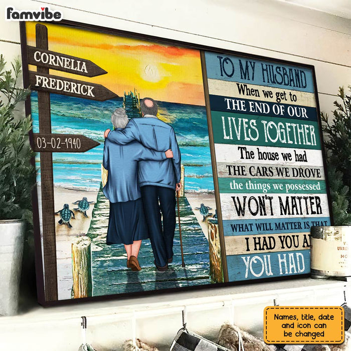 Personalized To My Husband Old Couple Poster JN294 58O31 1