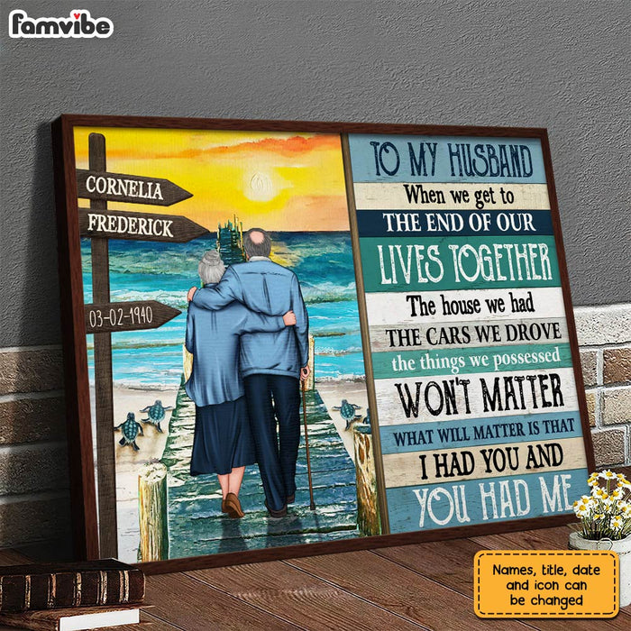 Personalized To My Husband Old Couple Poster JN294 58O31 1