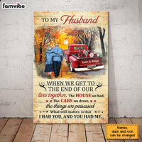 Personalized To My Husband Old Couple Red Truck Poster JN294 58O28 thumb 1