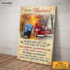 Personalized To My Husband Old Couple Red Truck Poster JN294 58O28 1