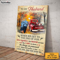 Personalized To My Husband Old Couple Red Truck Poster JN294 58O28 thumb 1