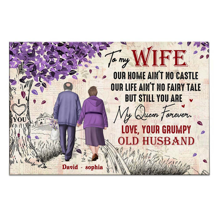 Personalized To My Wife Purple Love Tree Poster JN295 58O28 1