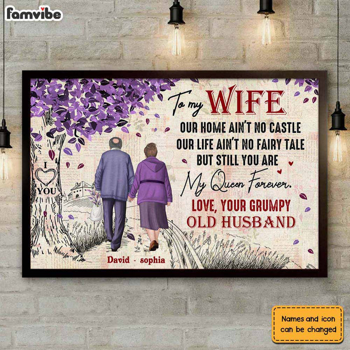 Personalized To My Wife Purple Love Tree Poster JN295 58O28 1
