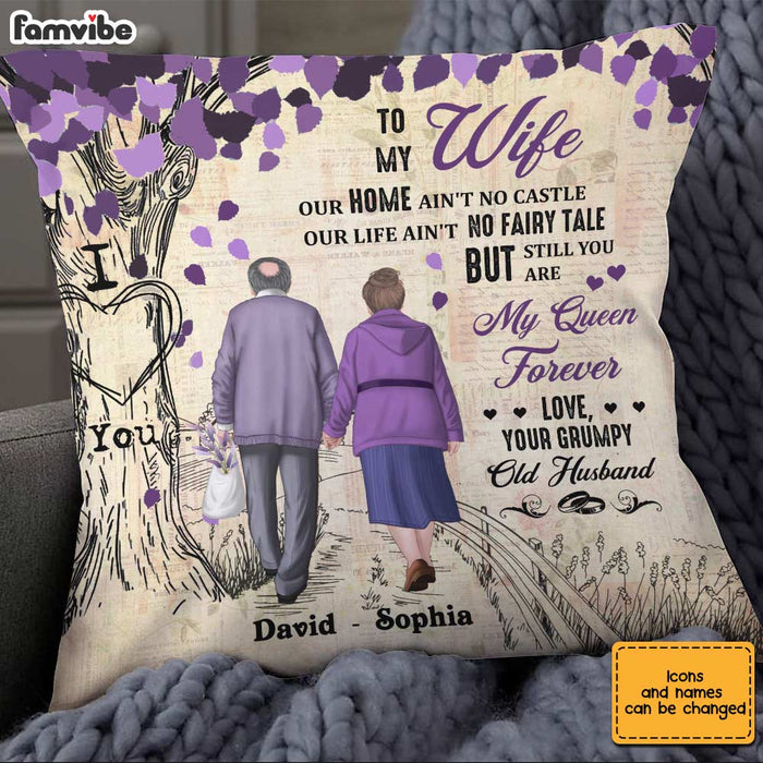 Personalized To My Wife Purple Love Tree Pillow JN296 58O28 1